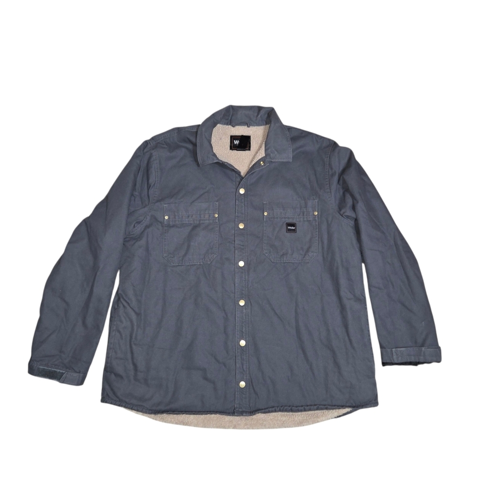 Walls Workwear Canvas Jacket Chore Barn Sherpa Lined Men’s 2XL Gray Work Wear